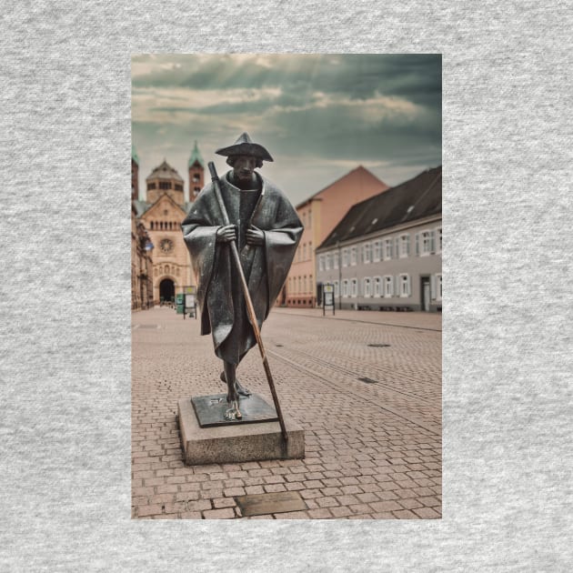 Statue of a Pilgrim to Santiago De Compostela, Speyer, Germany by stuartchard